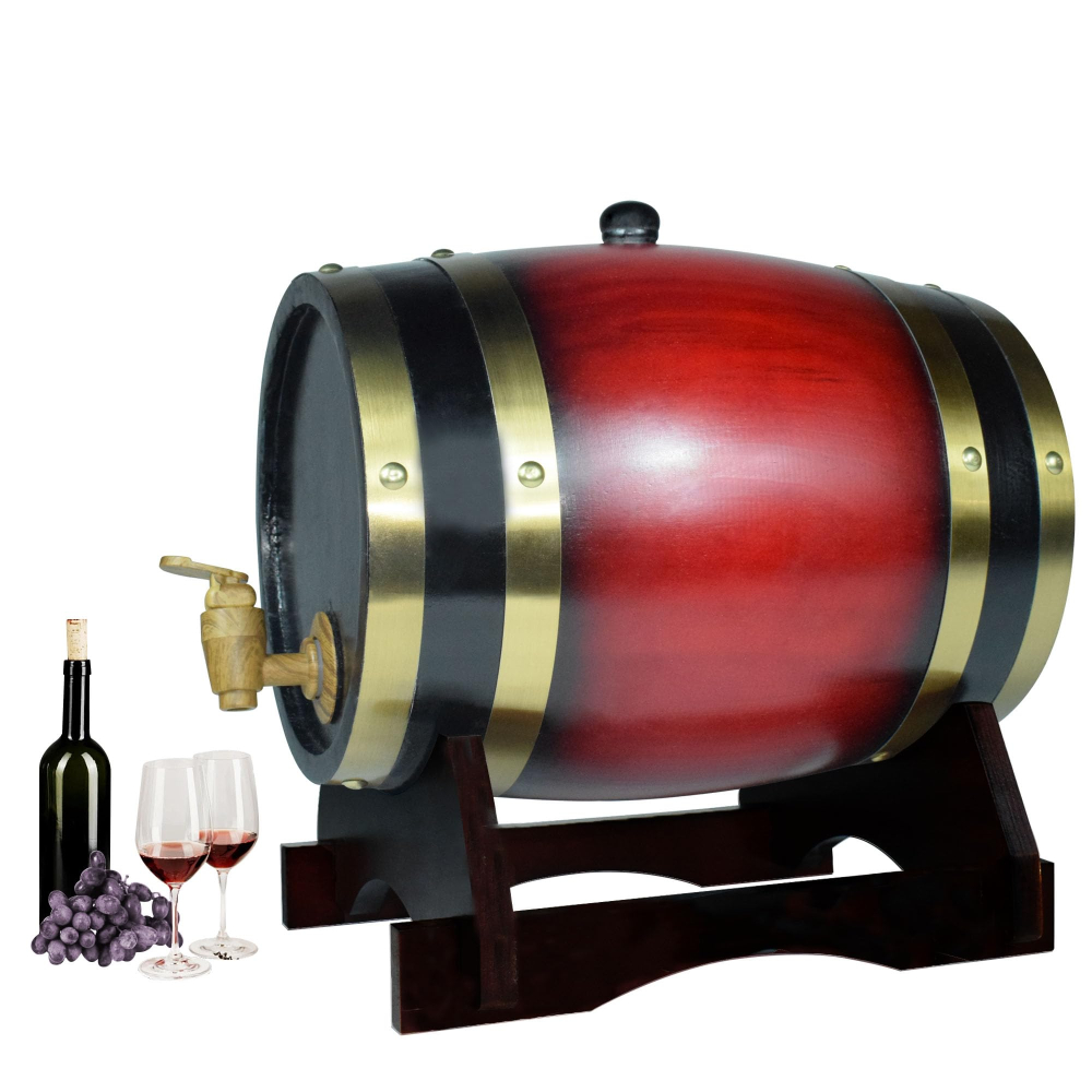 Wine Beer And Spirit - Decantador de Barril de Carvalho para
