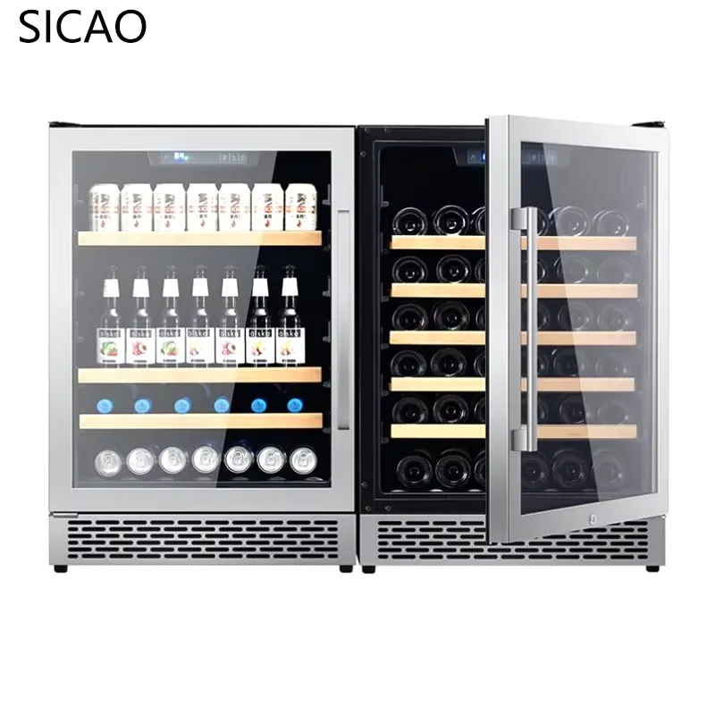 Wine Beer Fridge Dual Zone - Refrigerador de bebidas embutido com 2