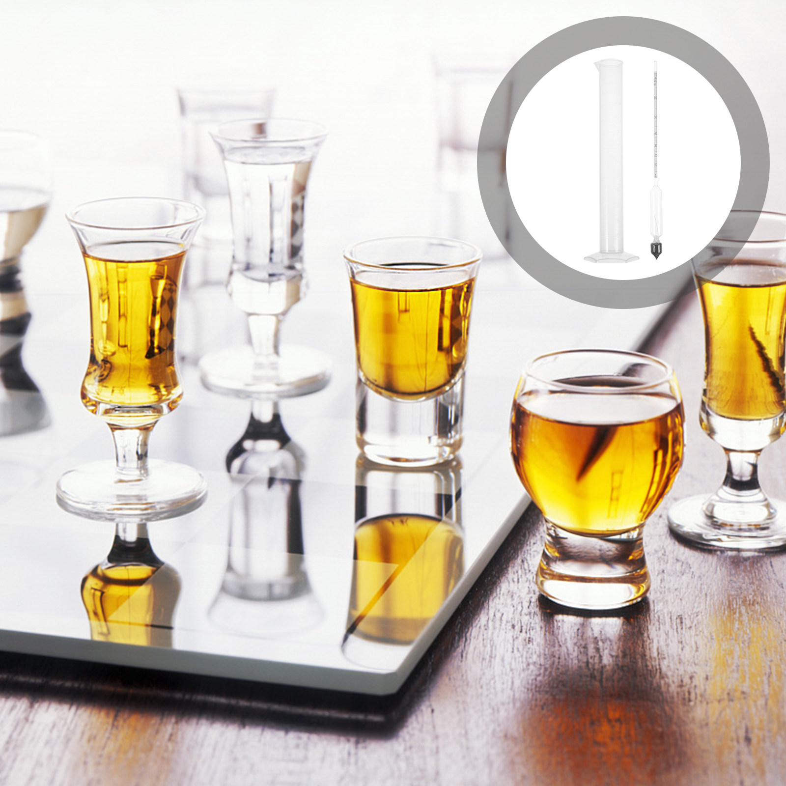Wine Beer Cider - Conjunto Profissional de Medidor de Álcool,