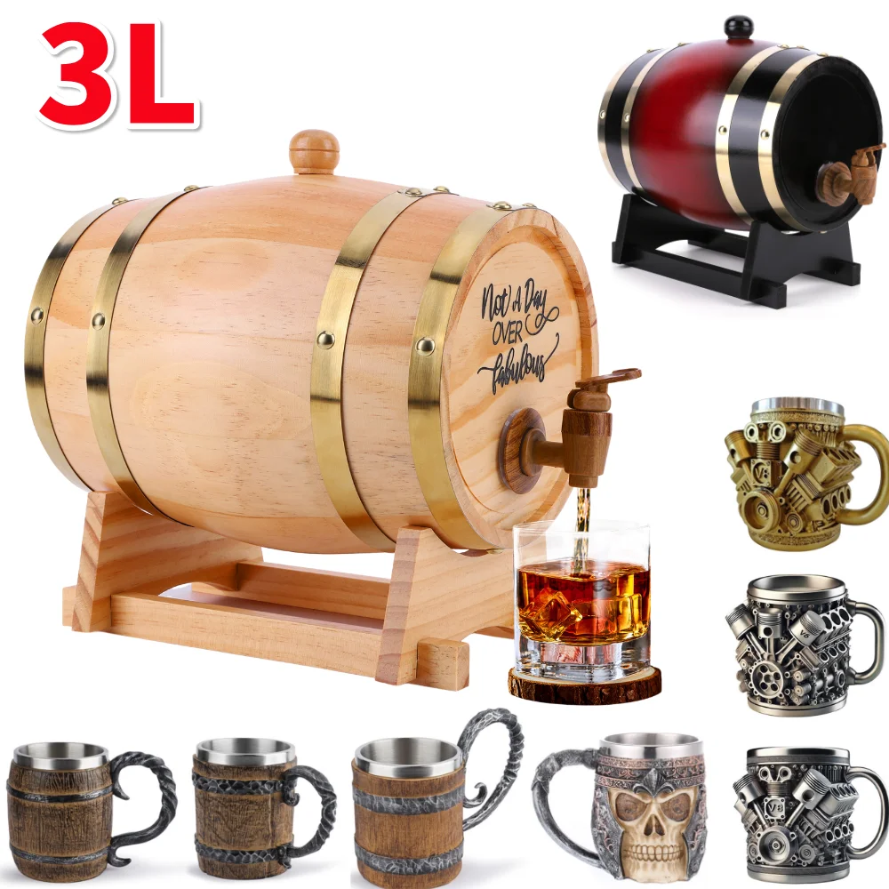 Barril de uísque de madeira 3l - Wine Beer Tequila avaliação e preço