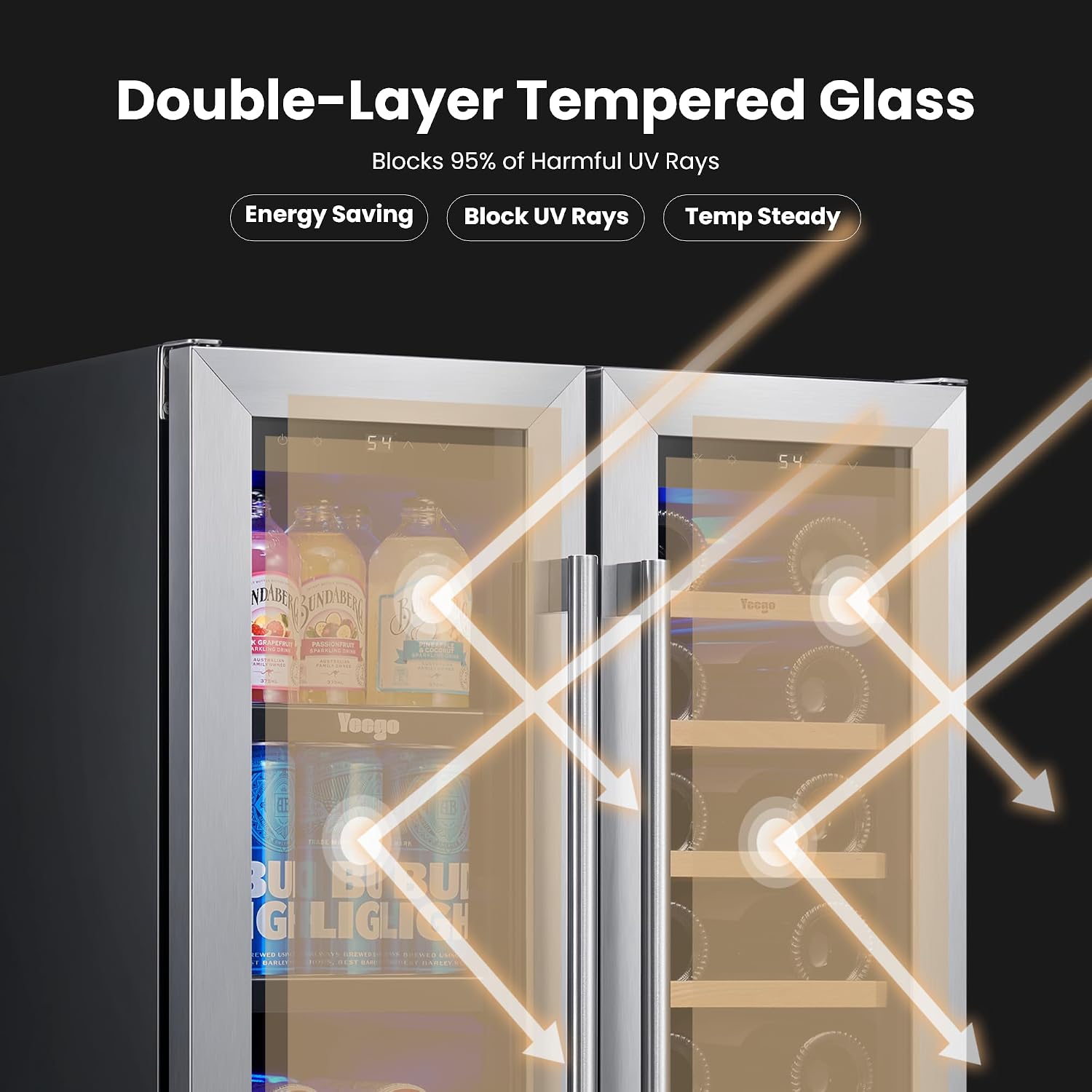 Refrigerador de Vinho e Bebida - Wine Beer Fridge Dual Zone avaliação e preço