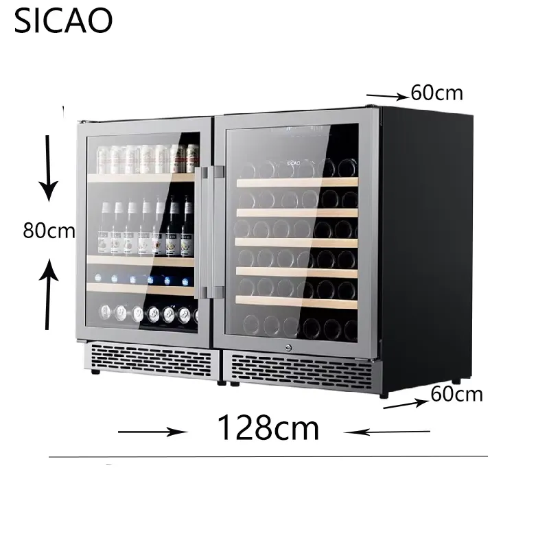 Refrigerador de bebidas embuti - Wine Beer Fridge Dual Zone avaliação e preço
