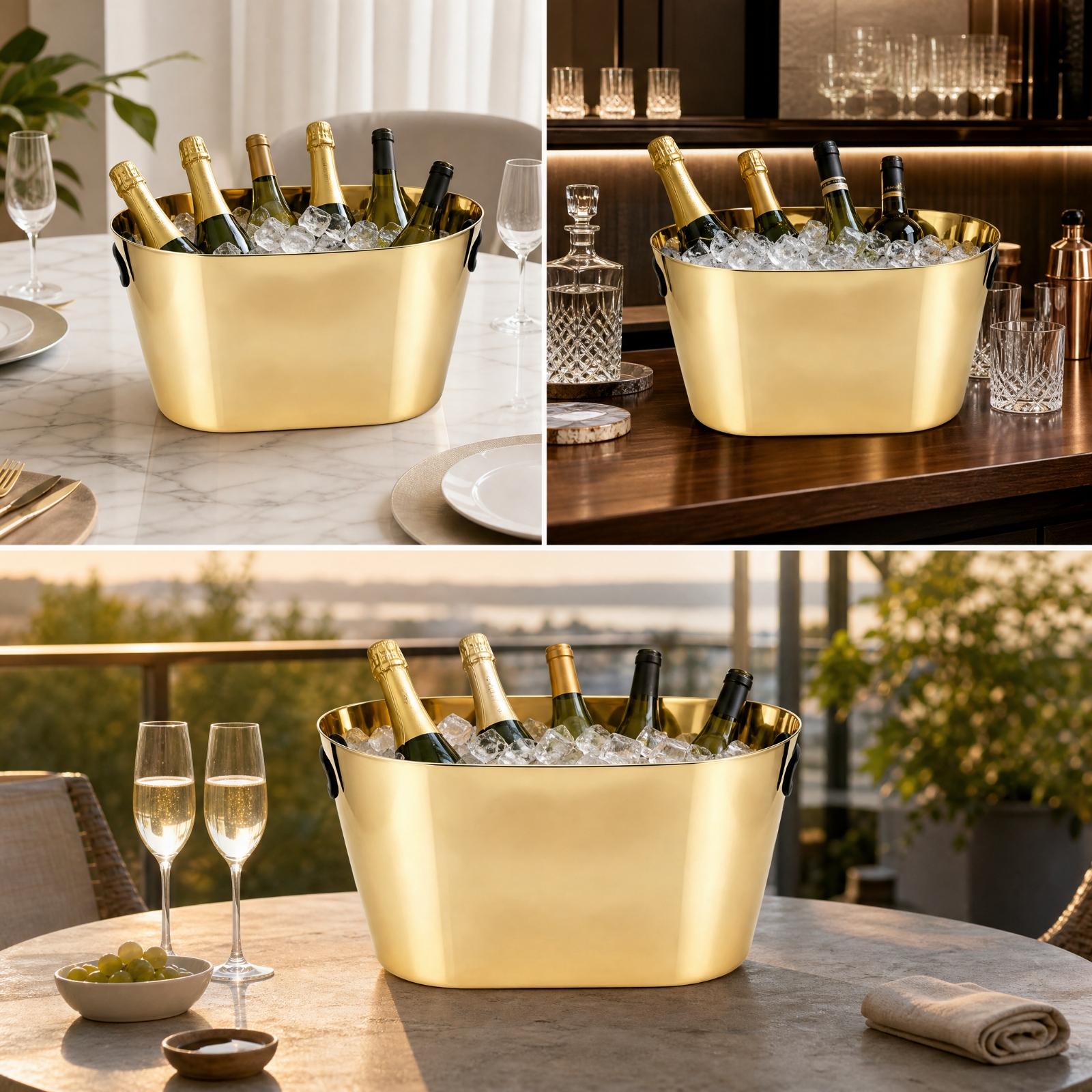 Balde de Gelo de Aço Inoxidáve - Wine Beer Champagne avaliação e preço
