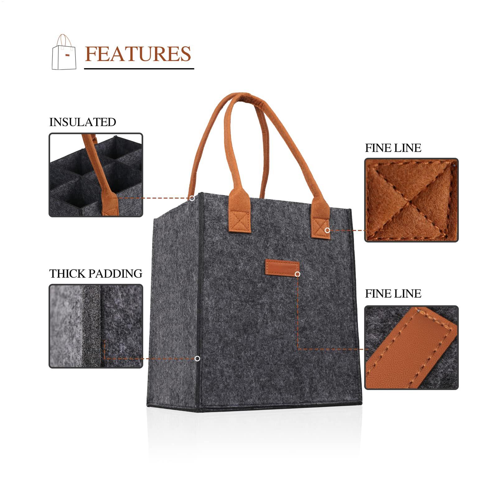 Bolsa tote de vidro de vinho,  - Beer Wine Grocery avaliação e preço