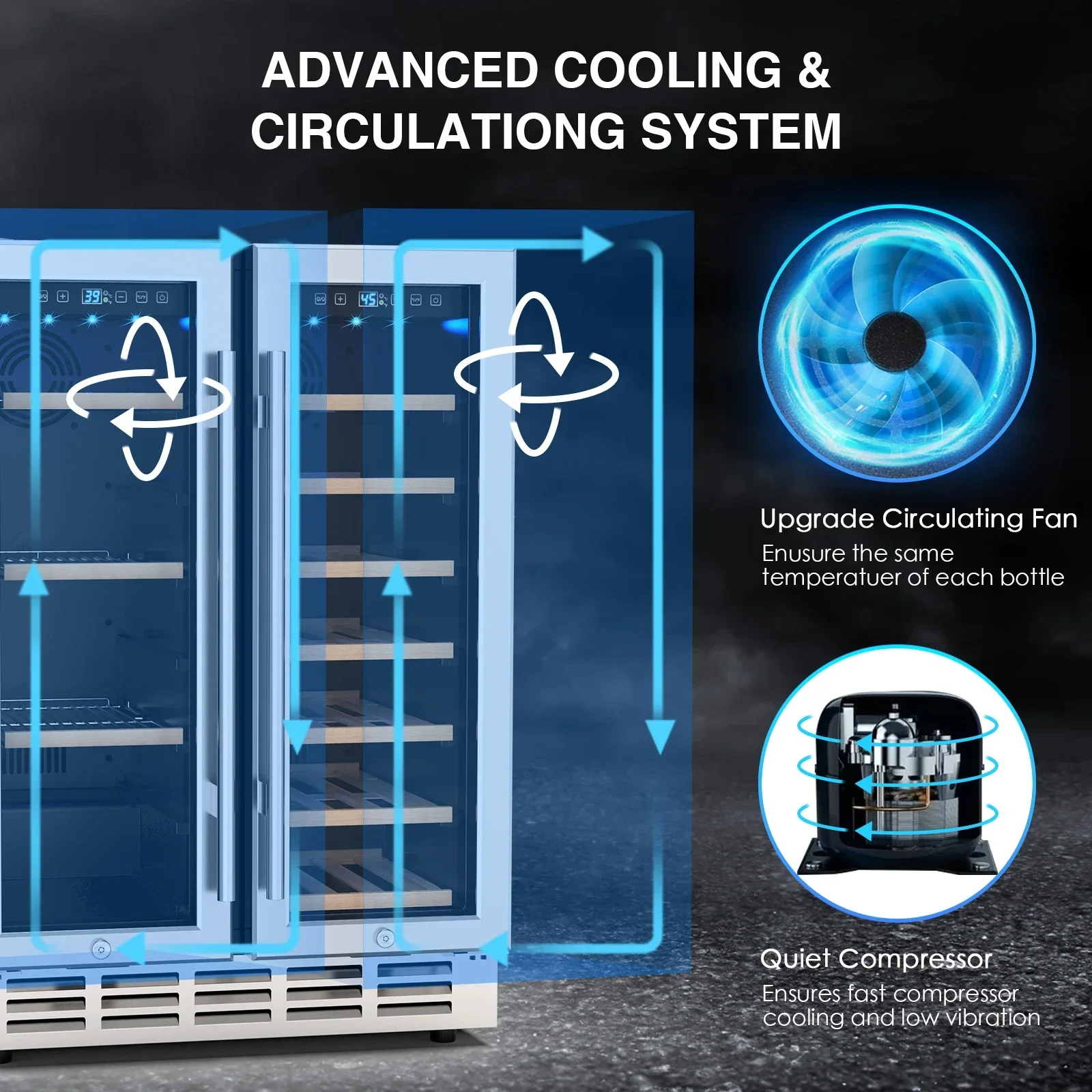 Geladeira para vinho e bebidas - Wine Beer Fridge Dual Zone avaliação e preço