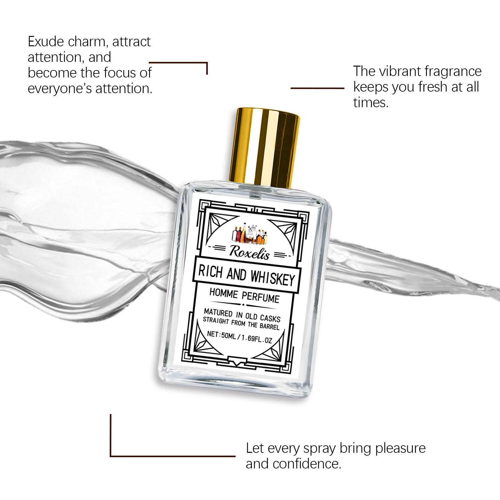 Perfume Masculino Roxelis 50ml - Wine&Beer Help avaliação e preço